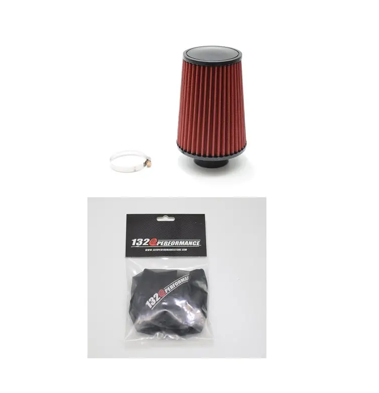 Universal Air Filter & Pre Filter Cone Style Reusable Tall Multi Size Red Or Black 1