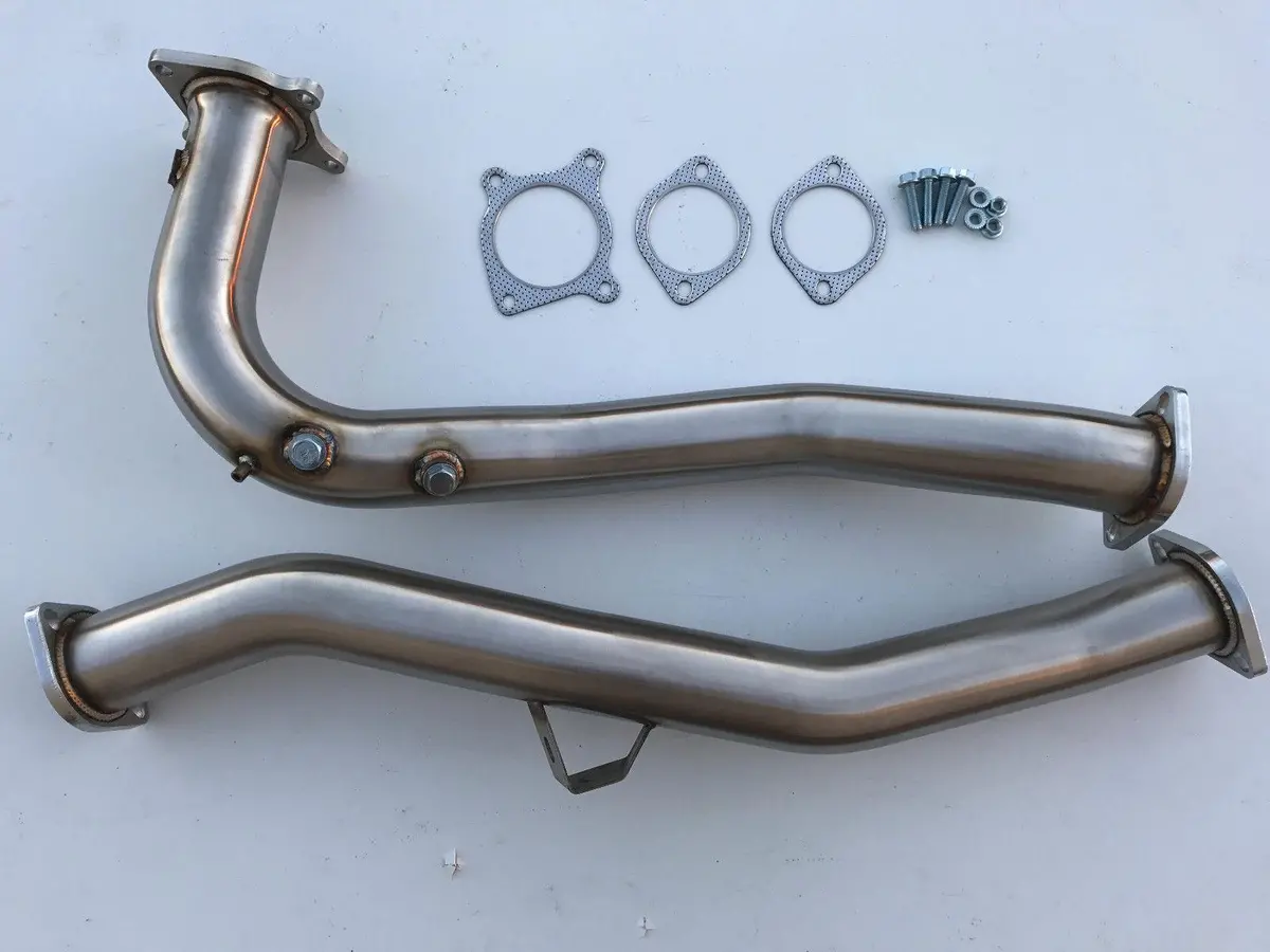 2015+ Wrx Manual Downpipe Dual O2 Bung J Pipe 1