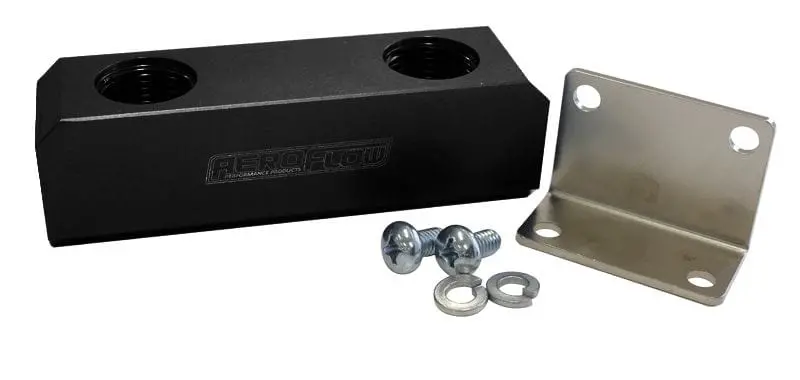 Billet Log-Style Fuel Distribution Block – -8 Orb Port, Black Anodized Af452-08Blk 1