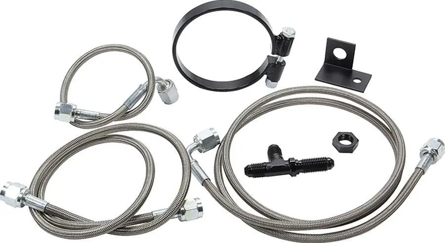 Allstar Performance Stainless Steel Brake Hose Kit – Front & Rear Set All42056 1