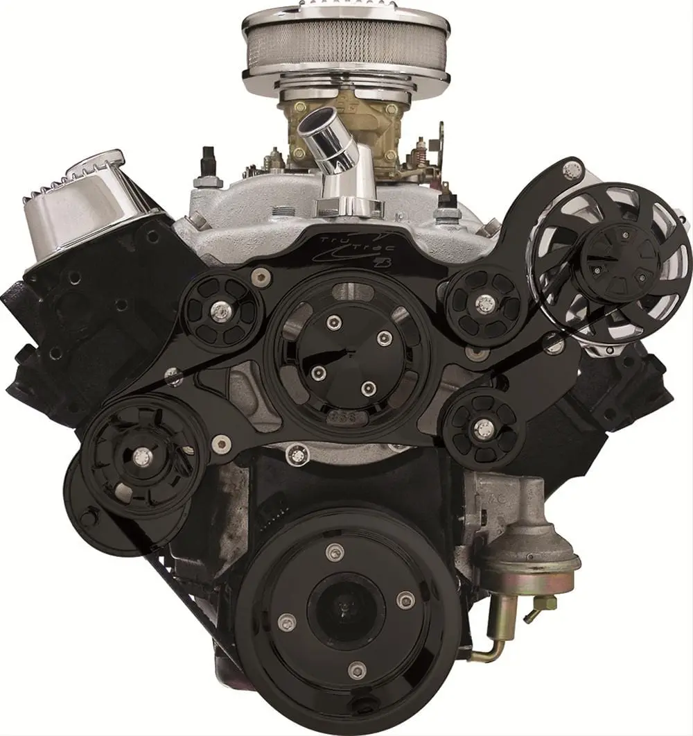 Billet Specialties Tru Trac Serpentine Drive System – Non-A/C Configuration – Blk14925 1