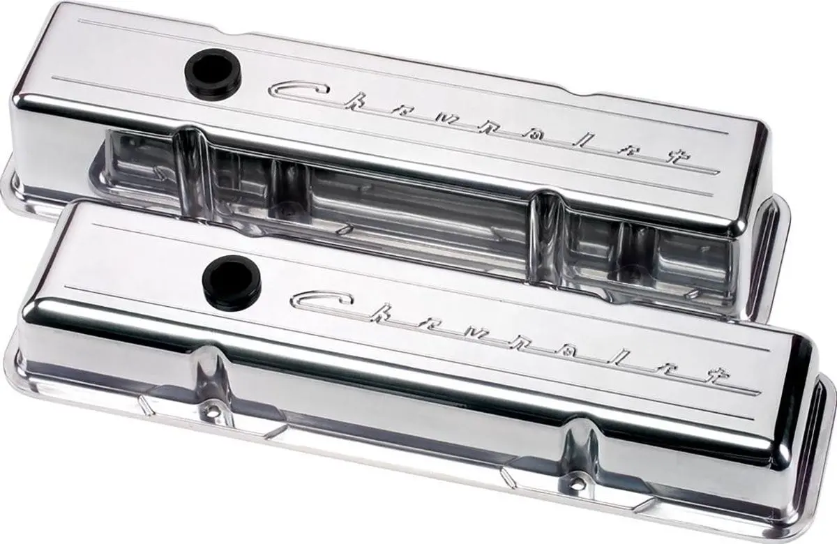Polished Aluminum Chevrolet-Branded Valve Covers – Bs95123, Oem-Style Fit 1