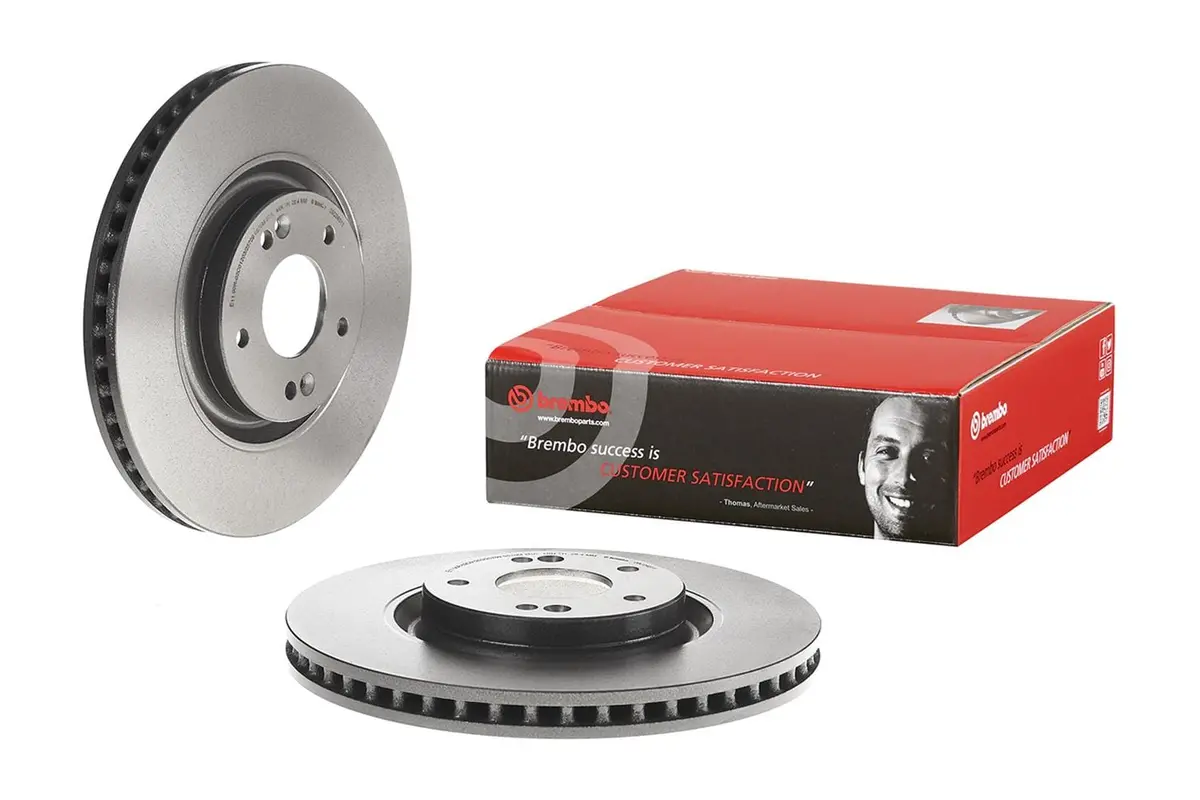 Brembo Uv-Coated Premium Brake Rotors – Slotted And Vented (09.C245.11) 1