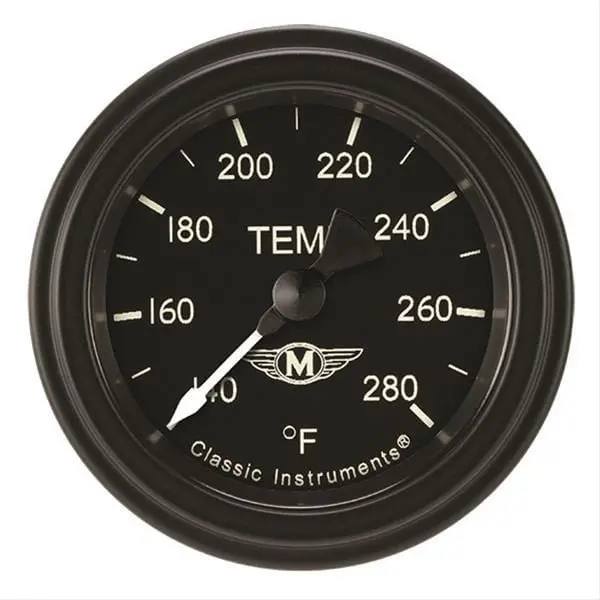 Classic Instruments Moal Bomber Series Analog Gauges – Black Face With Blue Lighting – Ma126Blf-06 1
