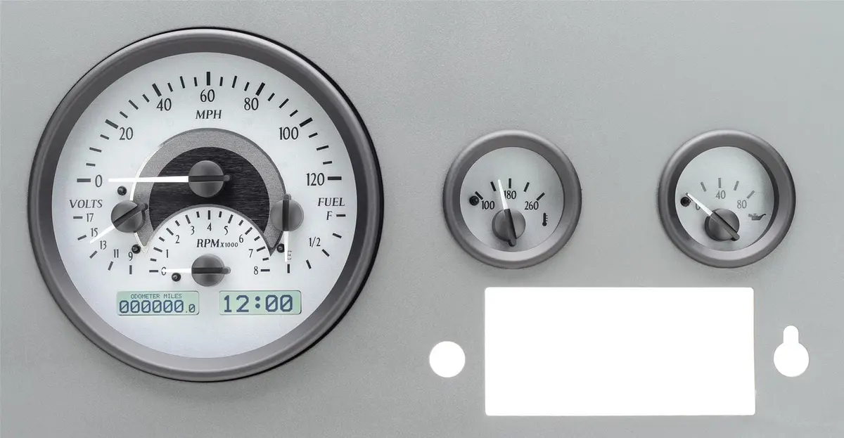 Dakota Digital Vhx-55J-S-W Direct-Fit Analog Gauge System – Modern Display 1