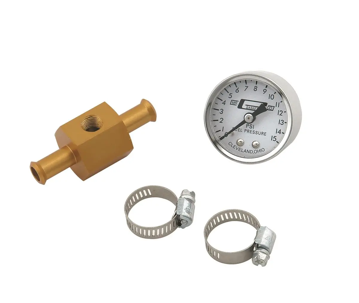 Mr. Gasket 1560 Inline Fuel Pressure Gauge And Adapter Kit 1