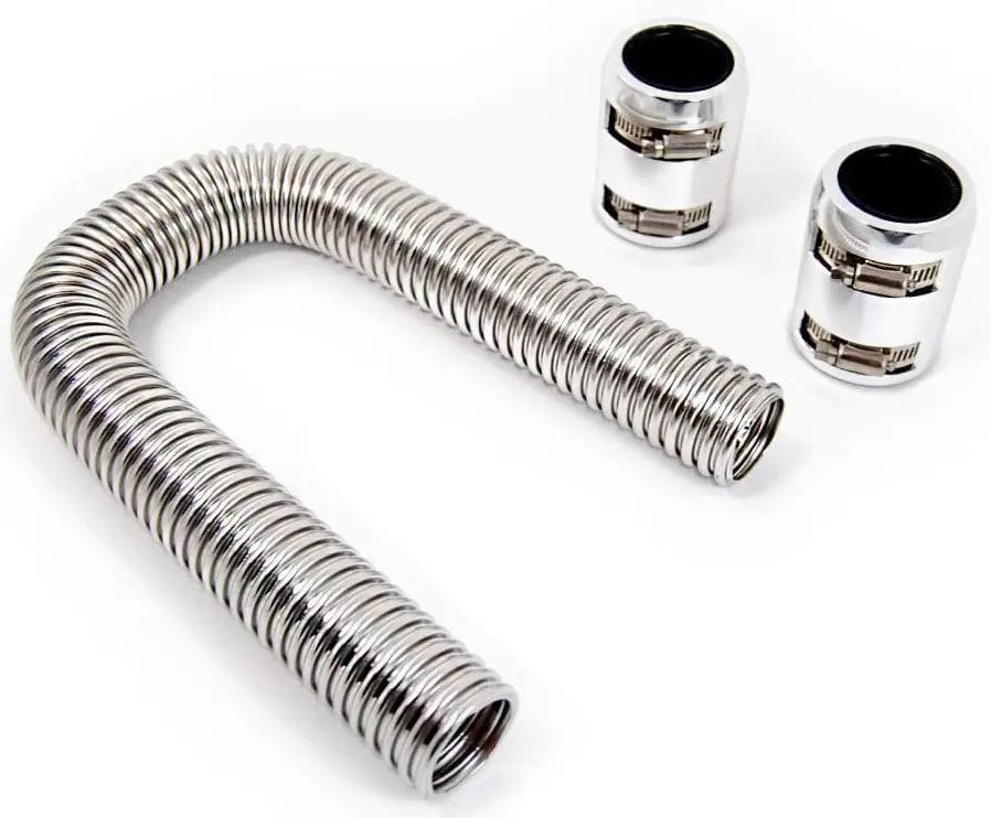 36-Inch Stainless Steel Radiator Hose Kit With Chrome End Caps (Rpcr7308) 1